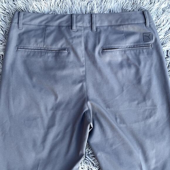 Puma Jackpot Golf Pants 34 R Gray Performance Fit Straight Leg UPF Stretch - Picture 7 of 10